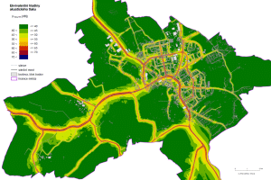 Ukázka výpočtu akustické mapy silniční dopravy